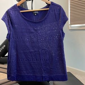 Sheer Purple Top with Fun Pattern - The Limited